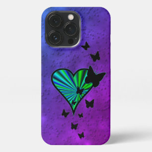 Rainbow Heart and Butterfly iPhone 13 Pro Case