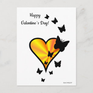 Rainbow Heart and Butterfly Postcard