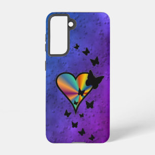 Rainbow Heart and Butterfly Samsung Galaxy Case