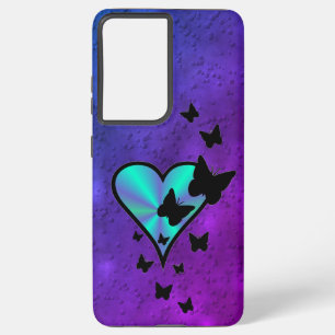 Rainbow Heart and Butterfly Samsung Galaxy Case