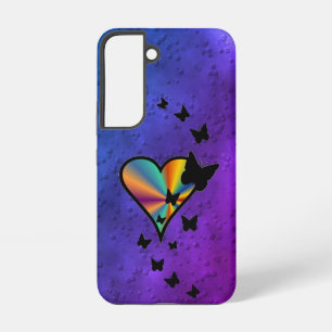 Rainbow Heart and Butterfly Samsung Galaxy Case