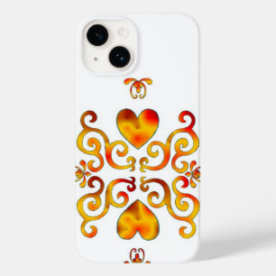 Rainbow Heart and Lily Case-Mate iPhone 14 Case