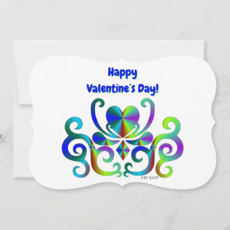 Rainbow Heart and Lily Holiday Card