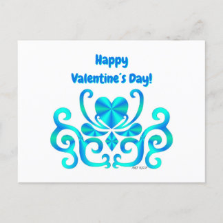 Rainbow Heart and Lily Holiday Postcard