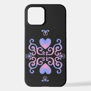 Rainbow Heart and Lily iPhone 12 Case