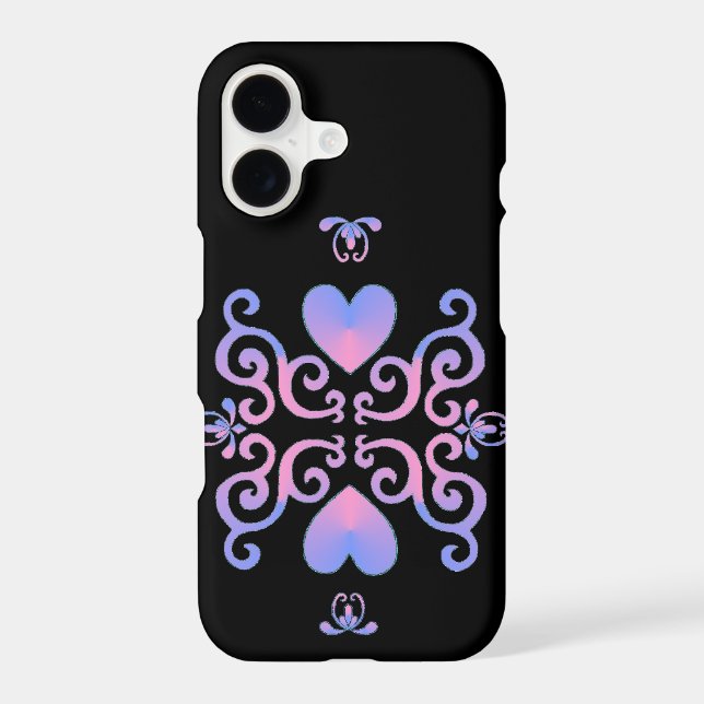 Rainbow Heart and Lily iPhone Case (Back)