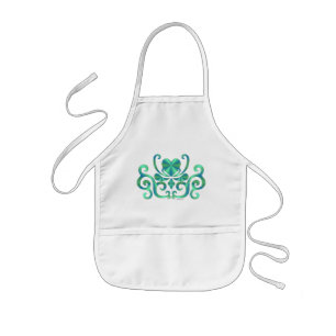 Rainbow Heart and Lily Kids Apron