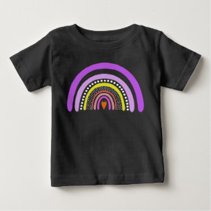 Rainbow Heart Boho Doodle T-Shirt