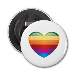 Rainbow Heart Bottle Opener