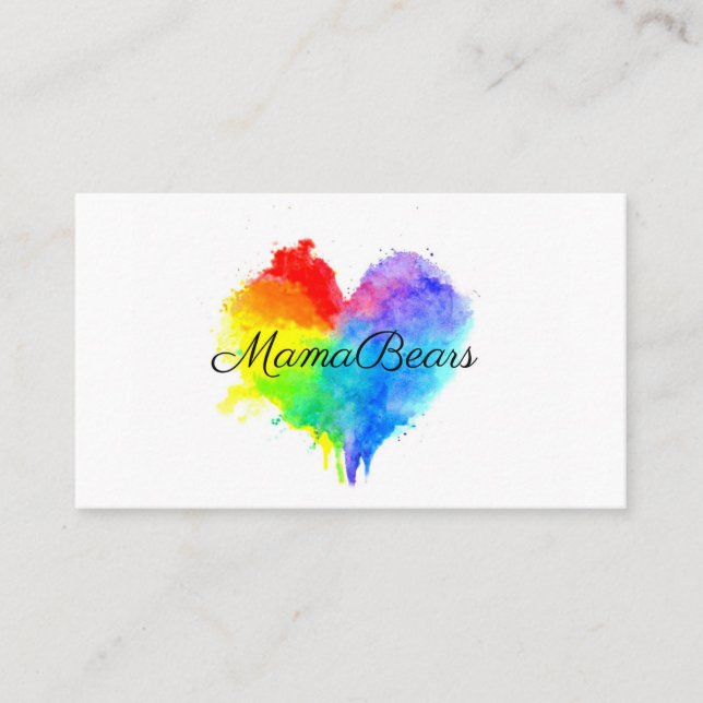 Rainbow Heart Business Card (Front)