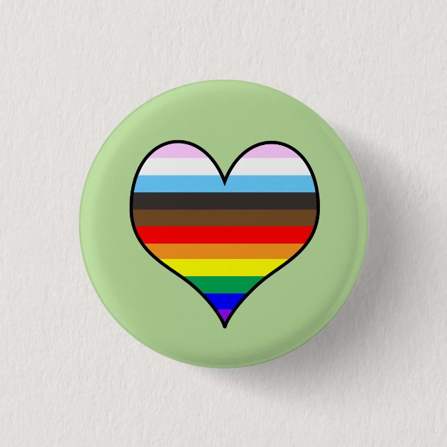 Rainbow Heart Button (Front)