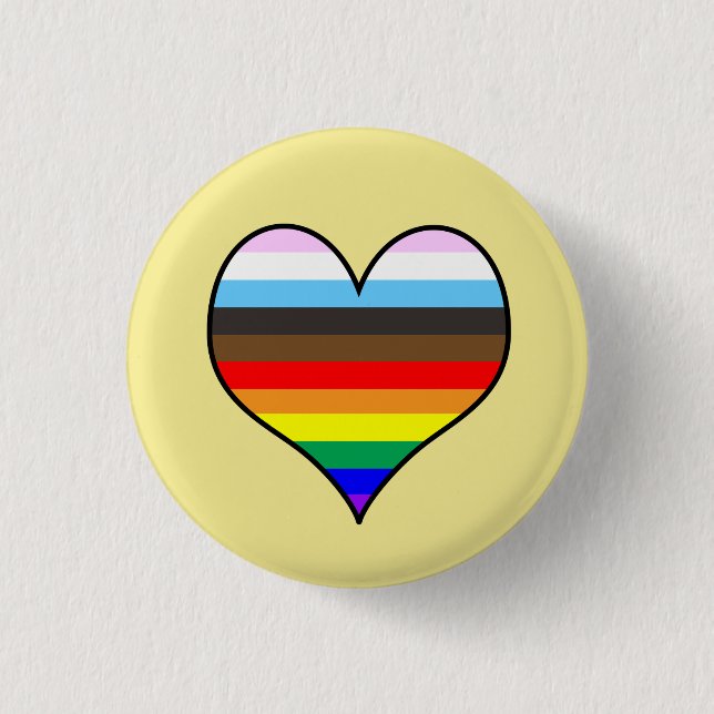 Rainbow Heart Button (Front)
