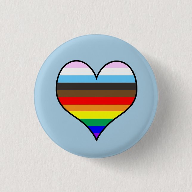 Rainbow Heart Button (Front)