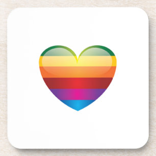 Rainbow Heart Coaster