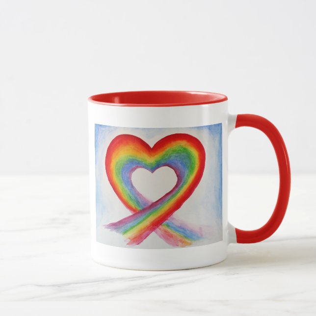 RAINBOW HEART COFFEE MUG (Right)
