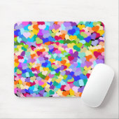 Rainbow Heart Confetti Mouse Mat (With Mouse)
