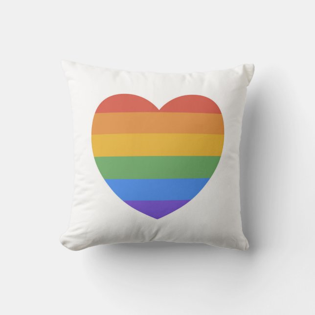 Rainbow Heart Cushion (Front)