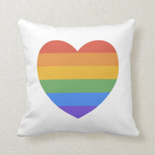 Rainbow Heart Cushion