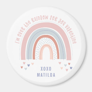 Rainbow heart cute classroom valentine gift magnet