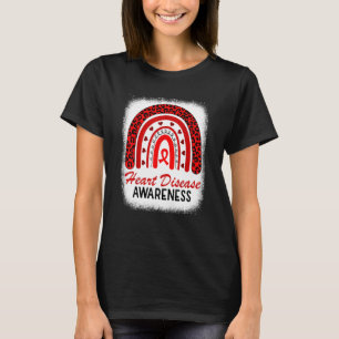 Rainbow Heart Disease Awareness In February We Go  T-Shirt