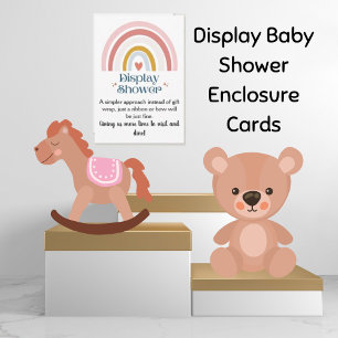 Rainbow Heart Display Shower Baby Enclosure Card