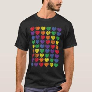 Rainbow Heart Dot Gay Pride Colours Lgbtq Say Gay  T-Shirt