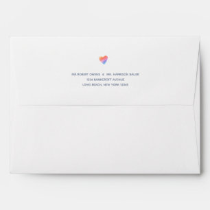 Rainbow Heart Full of Joy Wedding Envelope
