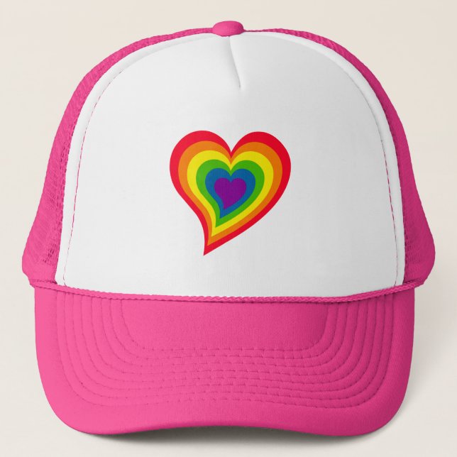 Rainbow Heart hat (Front)