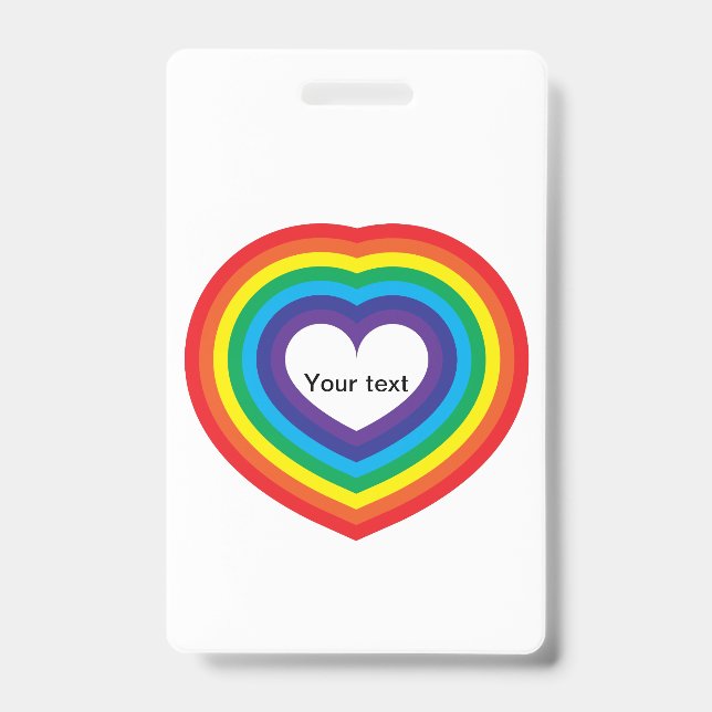 Rainbow heart ID badge (Front)