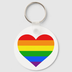 "RAINBOW HEART" KEY RING