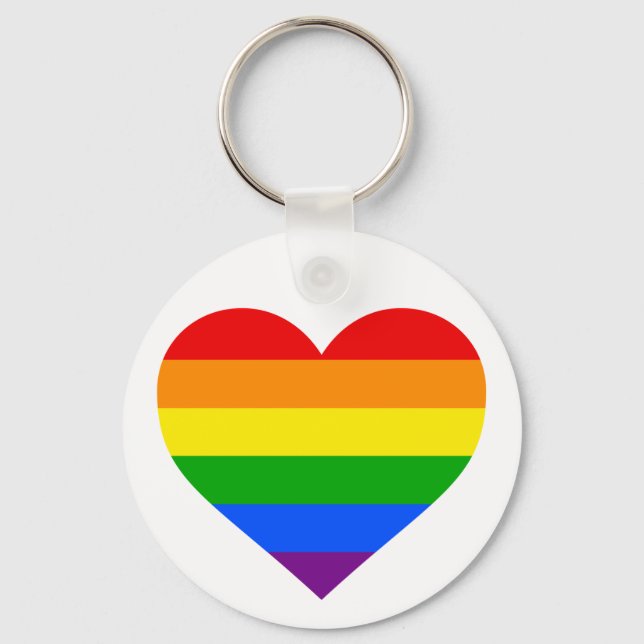 "RAINBOW HEART" KEY RING (Front)