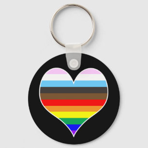 Rainbow Heart Keychain