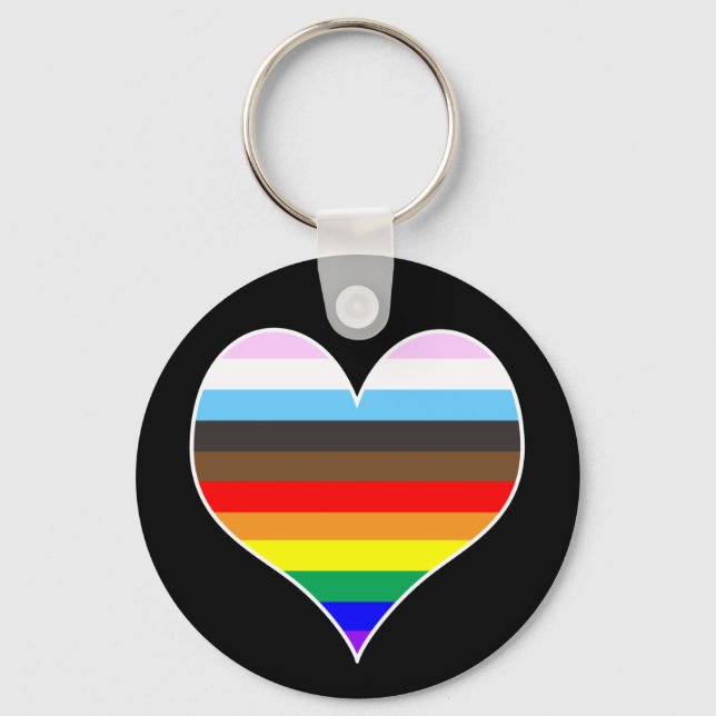Rainbow Heart Keychain (Front)