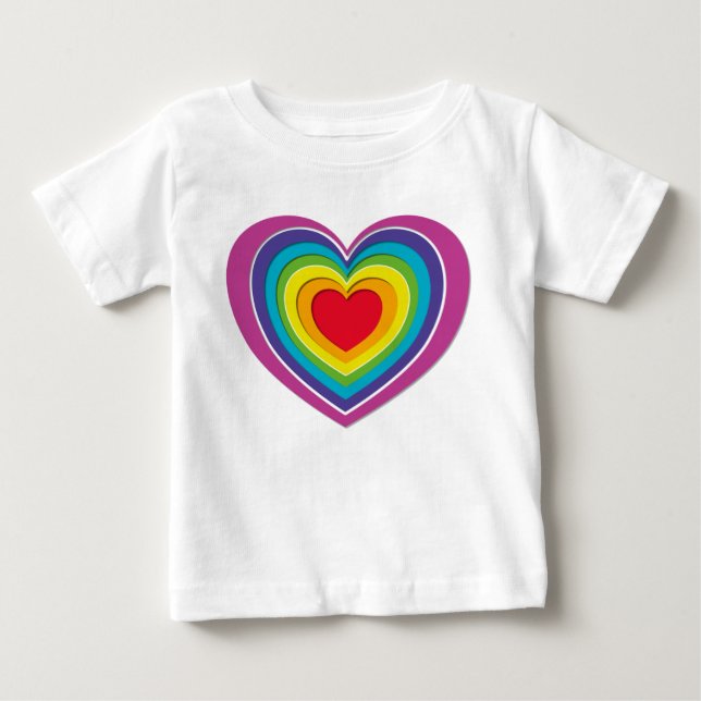 Rainbow Heart Kid's Tee (Front)