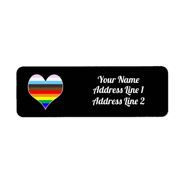 Rainbow Heart Label (Front)