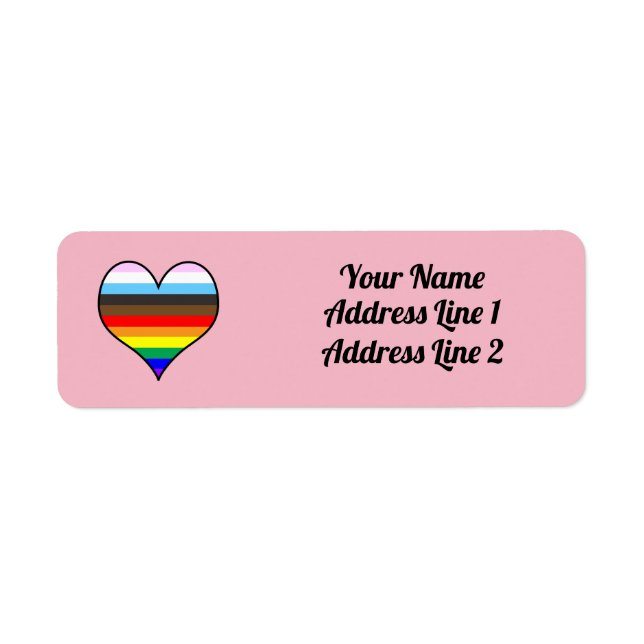 Rainbow Heart Label (Front)