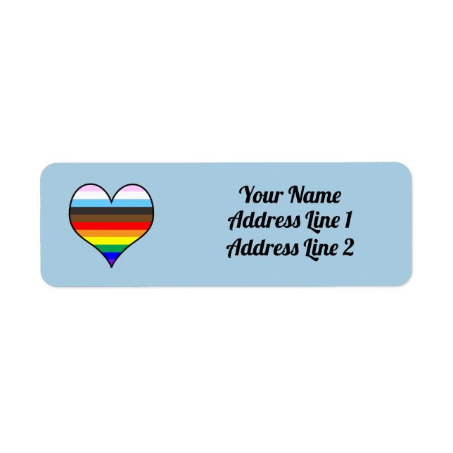 Rainbow Heart Label (Front)