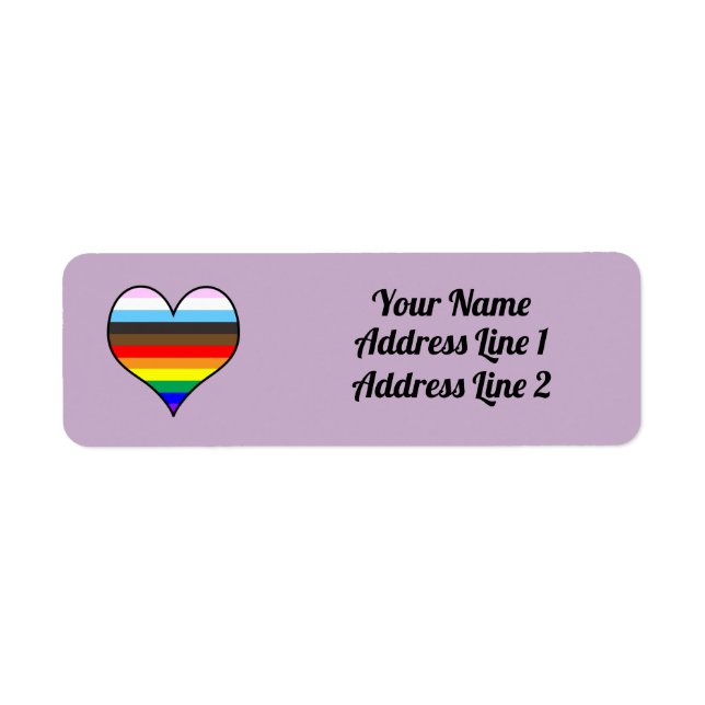 Rainbow Heart Label (Front)