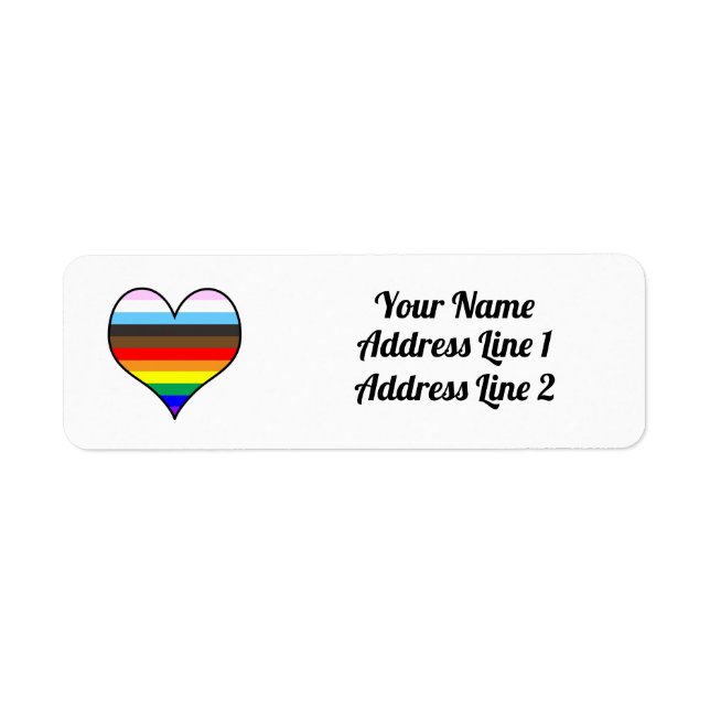 Rainbow Heart Label (Front)