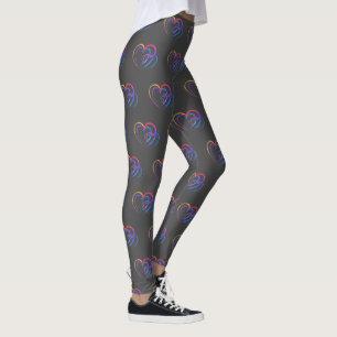 Rainbow heart leggings