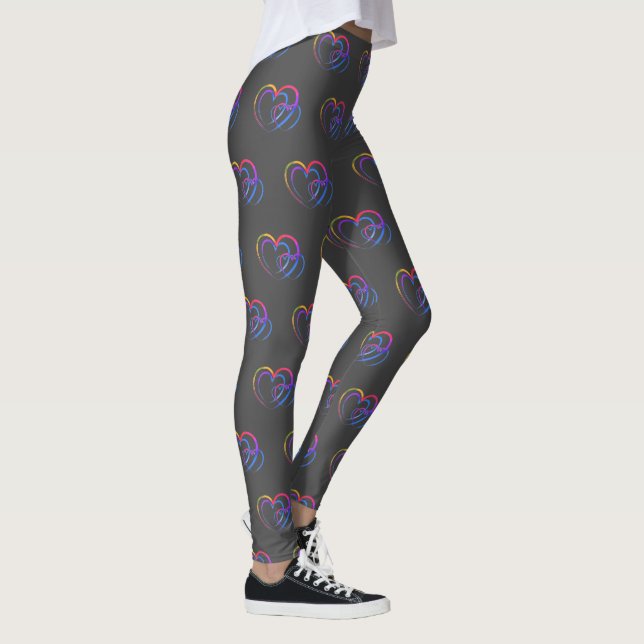 Rainbow heart leggings (Right)