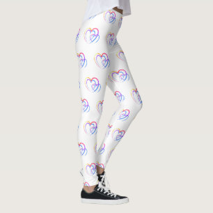 Rainbow heart leggings