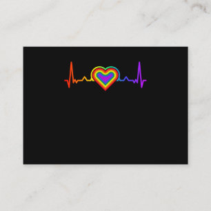 Rainbow Heart LGBTQ Lesbian Gay Pride Business Card