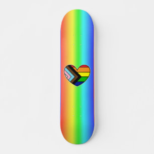 Rainbow Heart LGBTQ+  Skateboard