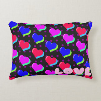 Rainbow Heart Love Decorative Cushion