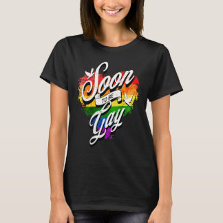Rainbow Heart Love LGBTQIA Human Rights Gay Trans  T-Shirt