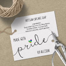 Rainbow Heart Made With Pride LGBTQ Artisan