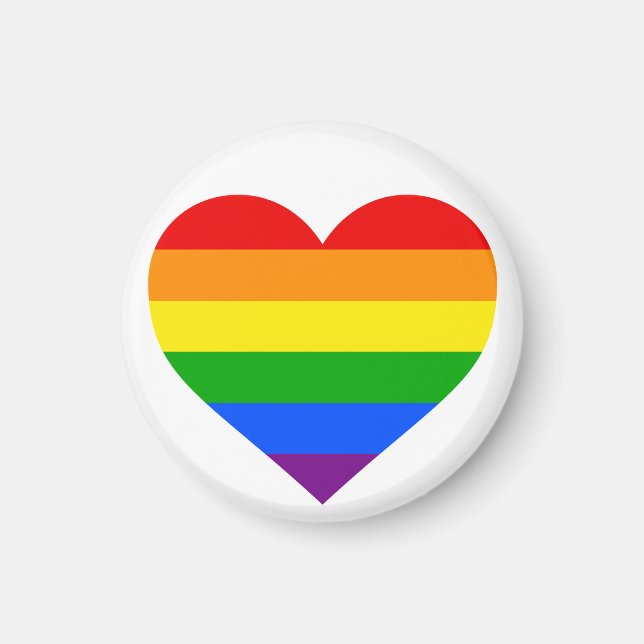 "RAINBOW HEART" MAGNET (Front)