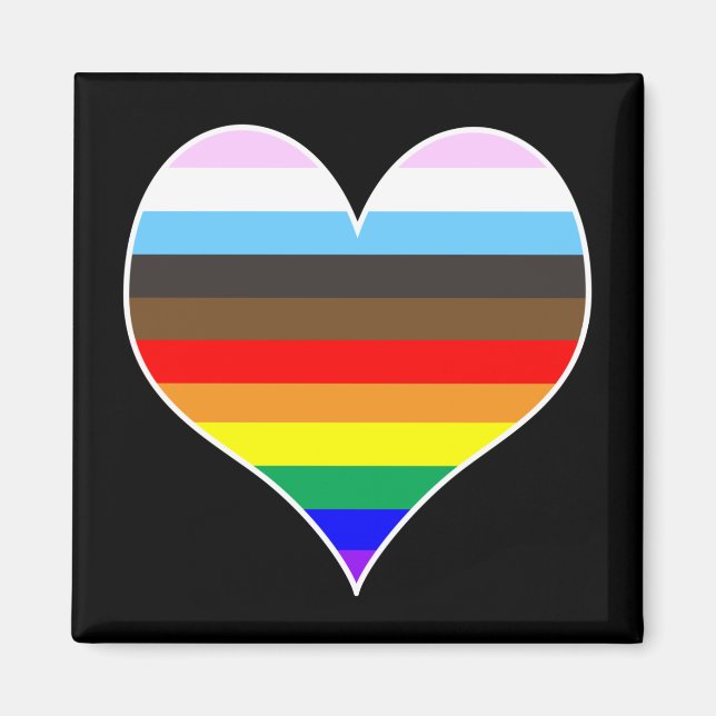 Rainbow Heart Magnet (Front)