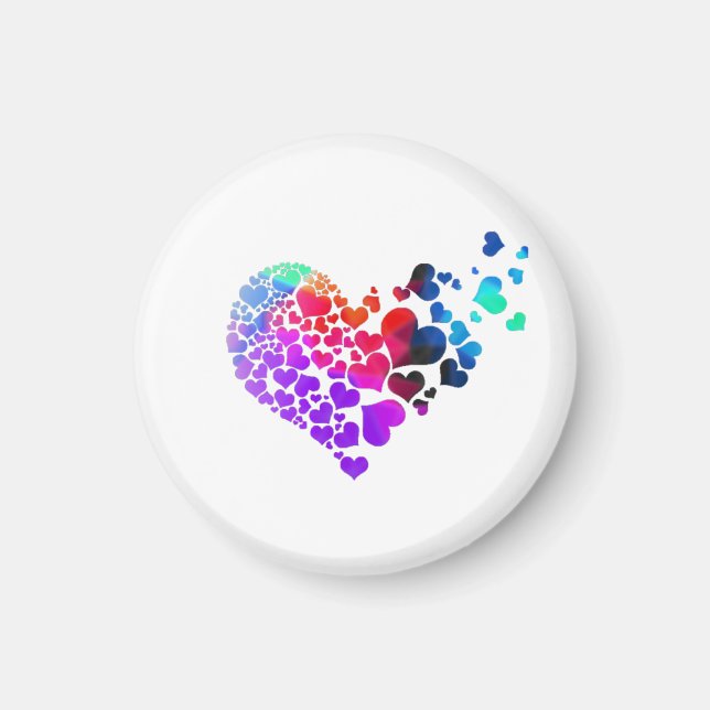 Rainbow Heart Magnet (Front)